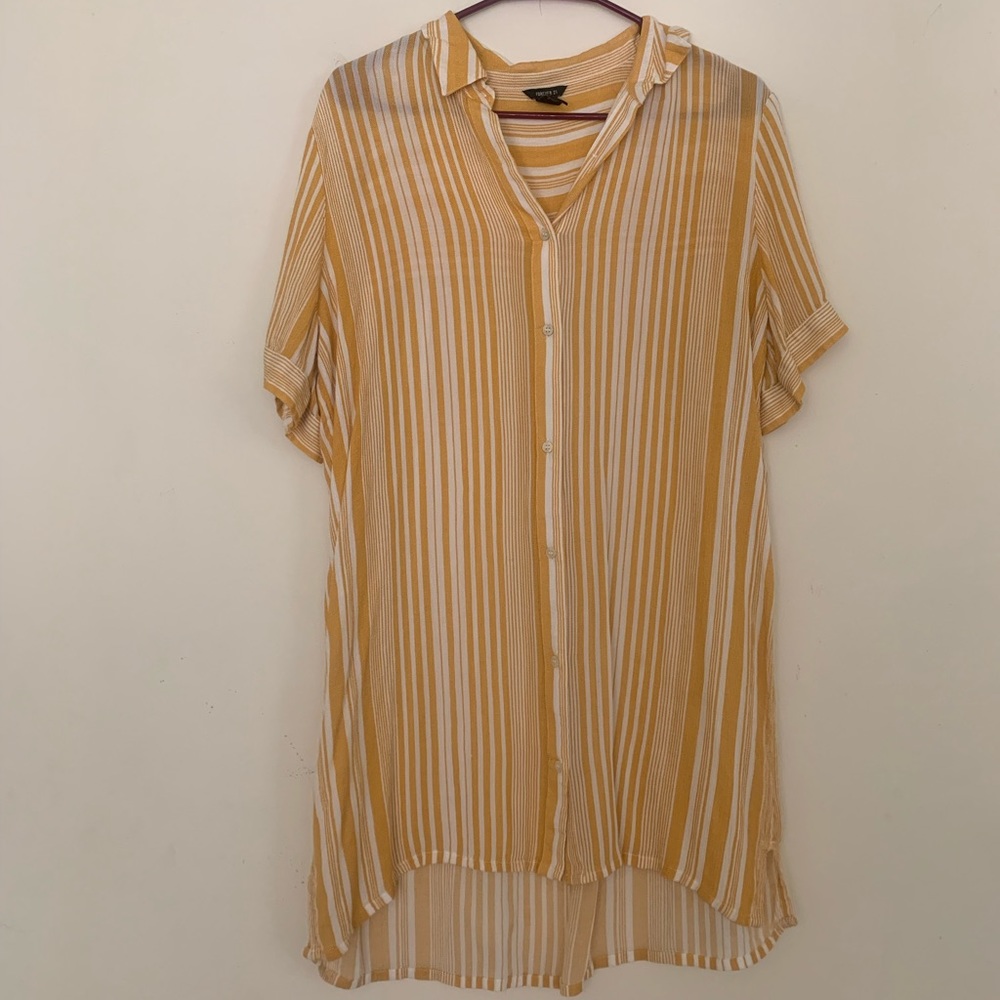 Button down mini dress